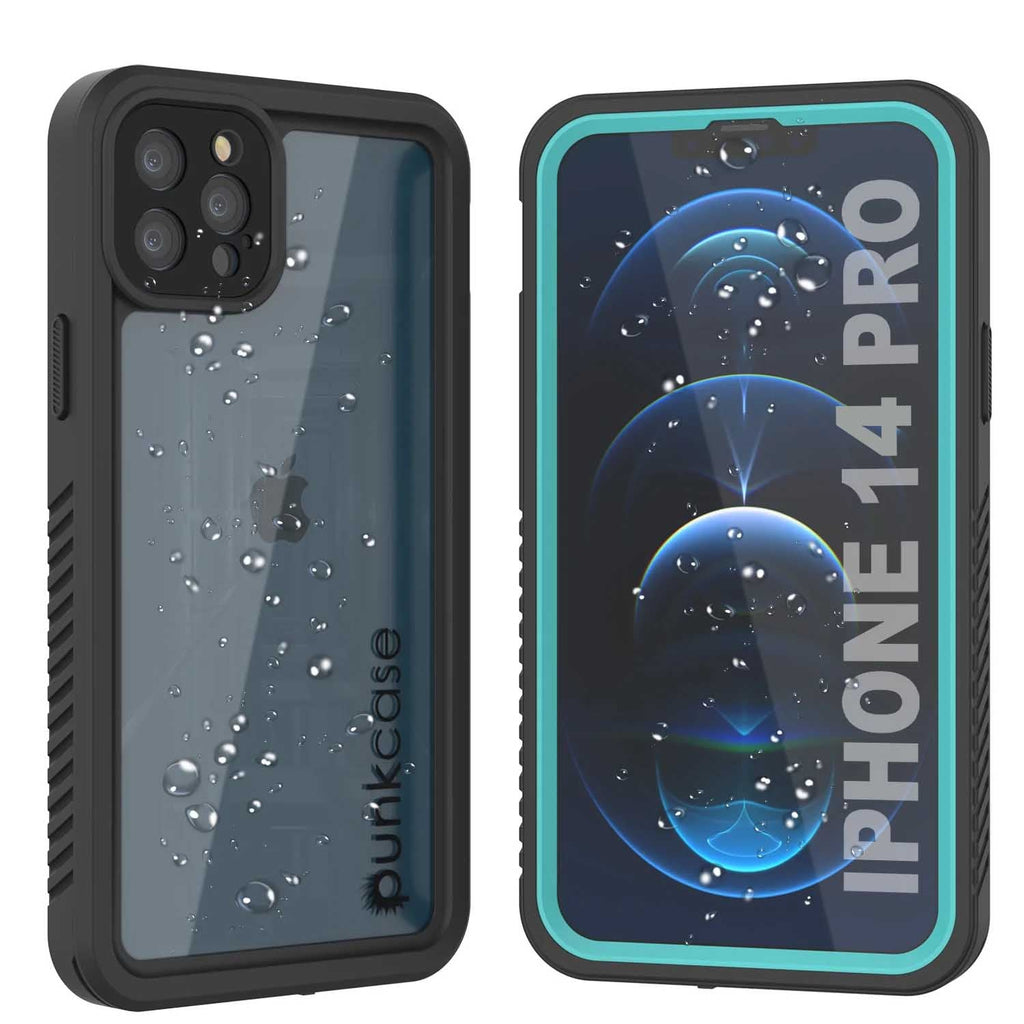iPhone 14 Pro Waterproof Case, Punkcase [Extreme Series] Armor Cover W/ Built In Screen Protector [Teal] (Color in image: Teal)