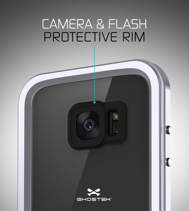 Galaxy S7 EDGE Waterproof Case, Ghostek Atomic 2.0 Silver Shock/Dirt/Snow Proof | Lifetime Warranty (Color in image: Black)