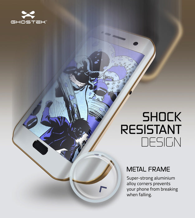 Galaxy S7 EDGE Waterproof Case, Ghostek Atomic 2.0 Gold Shock/Dirt/Snow Proof | Lifetime Warranty (Color in image: Black)