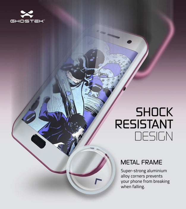 Galaxy S7 EDGE Waterproof Case, Ghostek Atomic 2.0 Pink Shock/Dirt/Snow Proof | Lifetime Warranty (Color in image: Gold)