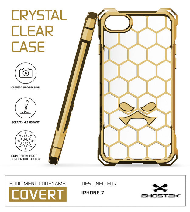iPhone 7 Case, Ghostek® Covert Gold, Premium Impact Protective Armor | Lifetime Warranty Exchange (Color in image: space grey)