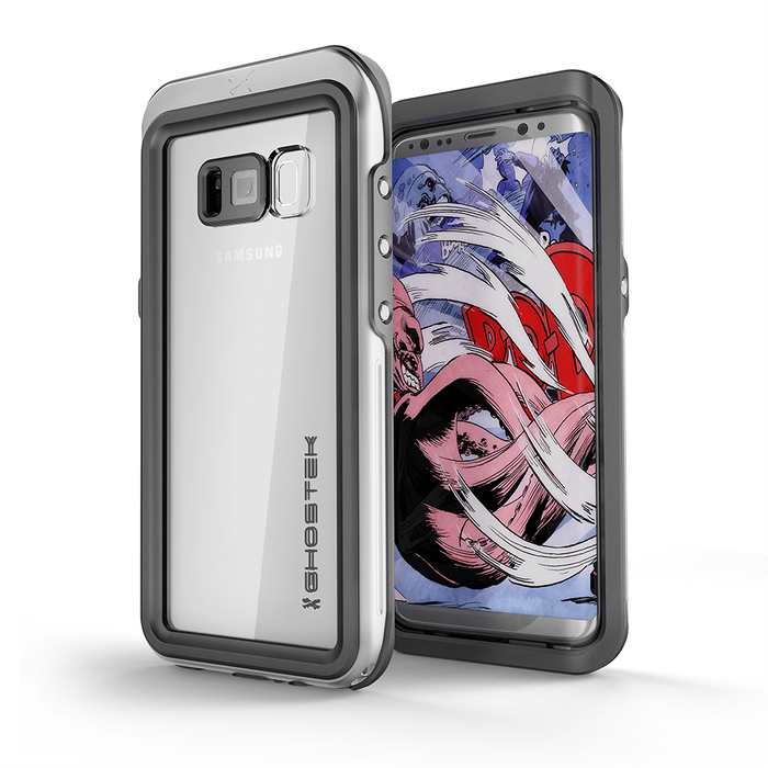 Galaxy S8 Waterproof Case, Ghostek Atomic 3 Series| Underwater | Shockproof | Dirt-proof | Snow-proof | Aluminum Frame | Ultra Fit | (Silver) (Color in image: Silver)