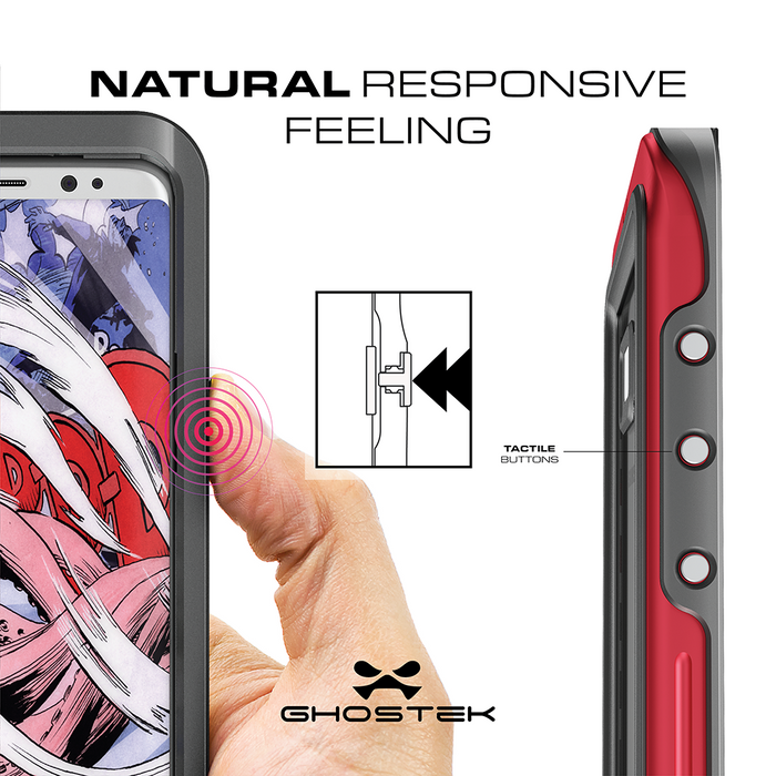 Galaxy S8 Waterproof Case, Ghostek Atomic 3 Series |Shockproof | Dirt-proof | Snow-proof | Aluminum Frame |(Black)