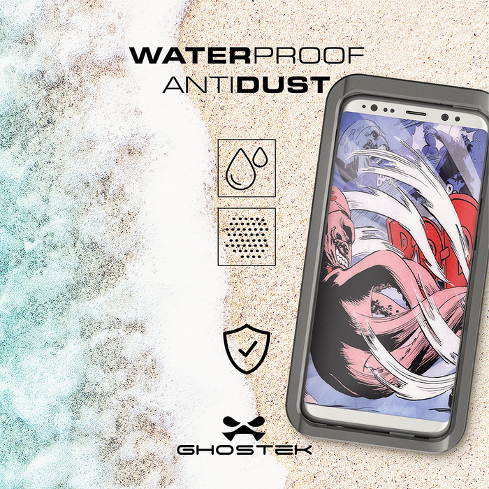 Galaxy S8 Waterproof Case, Ghostek Atomic 3 Series| Underwater | Shockproof | Dirt-proof | Snow-proof | Aluminum Frame | Ultra Fit | Swimming | (Pink)