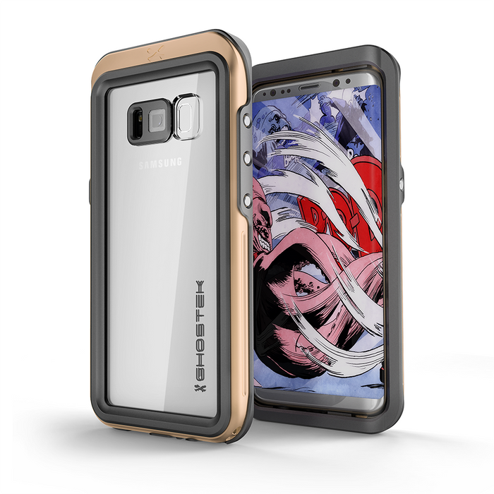Galaxy S8 Waterproof Case, Ghostek Atomic 3 Series for Galaxy S8| Underwater | Shockproof | Dirt-proof | Snow-proof | Aluminum Frame (Color in image: Gold)