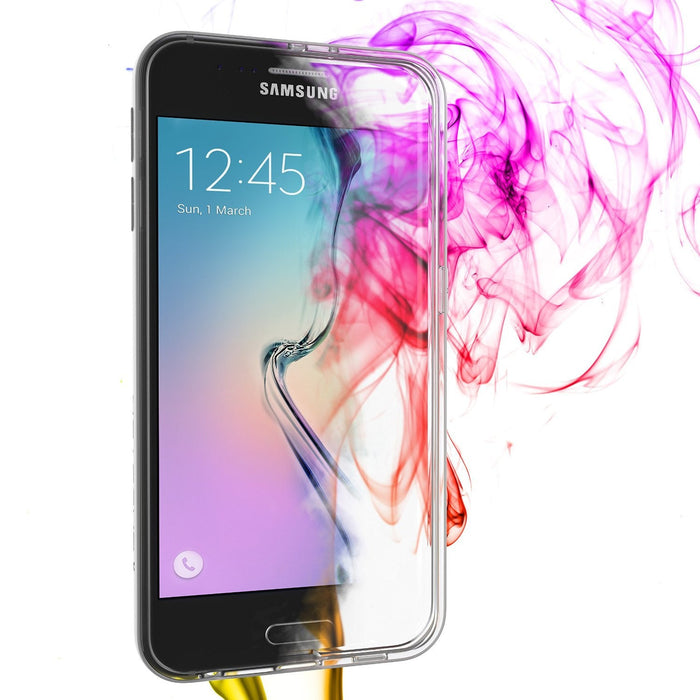 Galaxy S6 Case, Ghostek Cloak Series Silver Slim Premium Protective Hybrid Impact Glass Armor (Color in image: black)