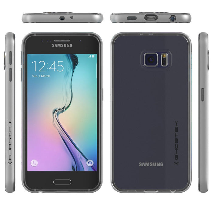 Galaxy S6 Case, Ghostek Cloak Series Silver Slim Premium Protective Hybrid Impact Glass Armor (Color in image: gold)