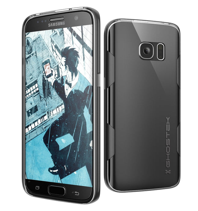 Galaxy S7 Case, Ghostek Cloak Series Black Slim Premium Protective Hybrid Impact Glass Armor (Color in image: black)