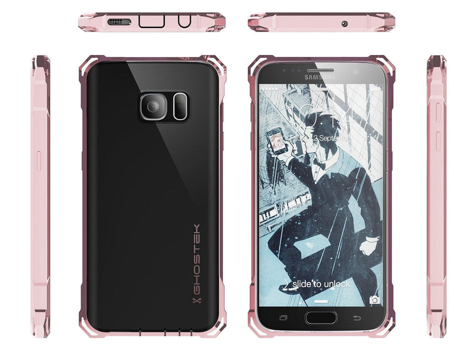 Galaxy S7 Case, Ghostek® Covert Pink Series Premium Impact Cover | Lifetime Warranty Exchange (Color in image: Gold)