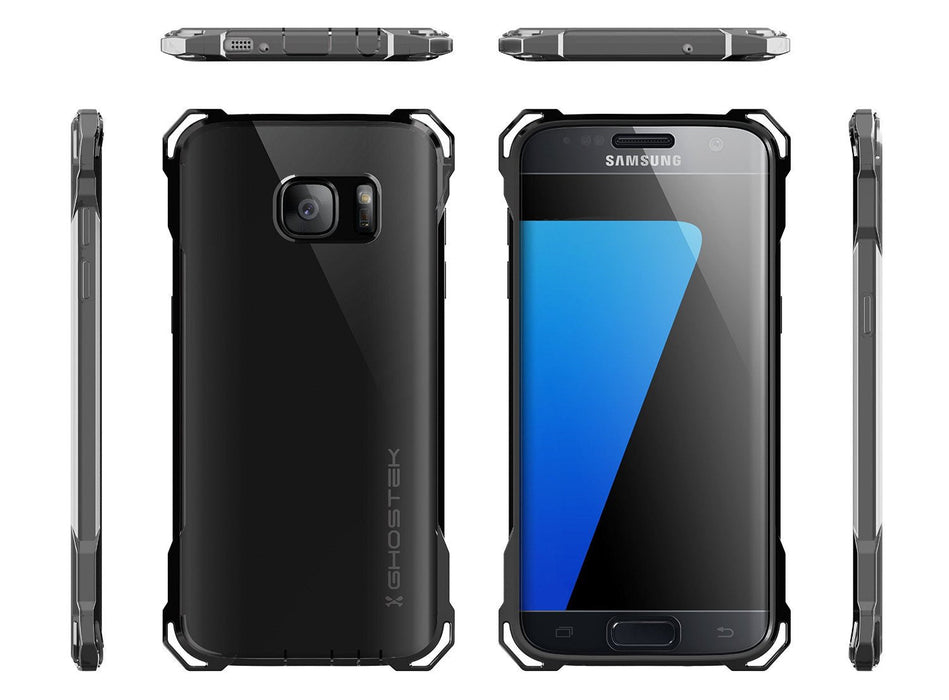 S7 Edge Case, Ghostek® Covert Dark Grey Premium Impact Cover w/Screen Protector | Warranty (Color in image: peach)