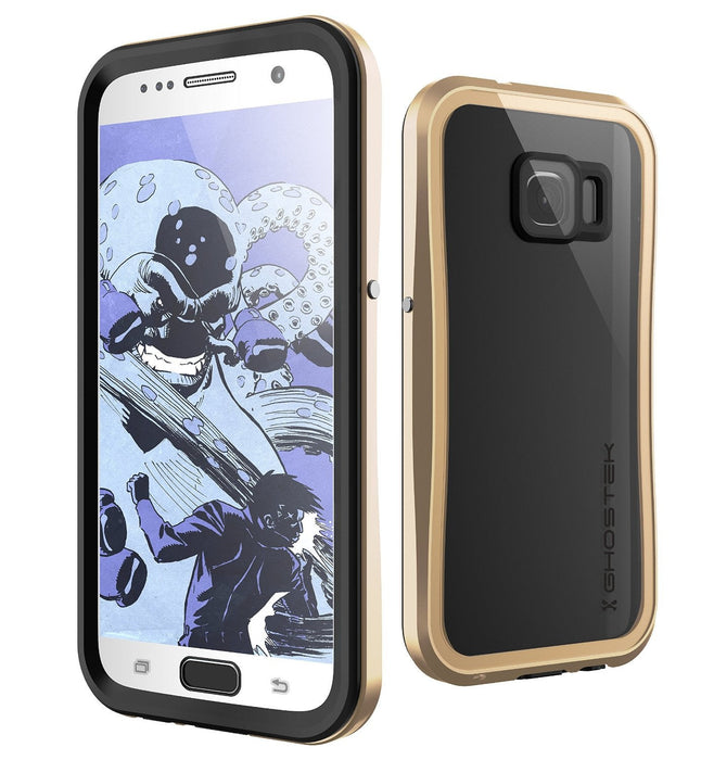 Galaxy S7 Waterproof Case, Ghostek Atomic 2.0 Gold Water/Shock/Dirt/Snow Proof | Lifetime Warranty (Color in image: Gold)
