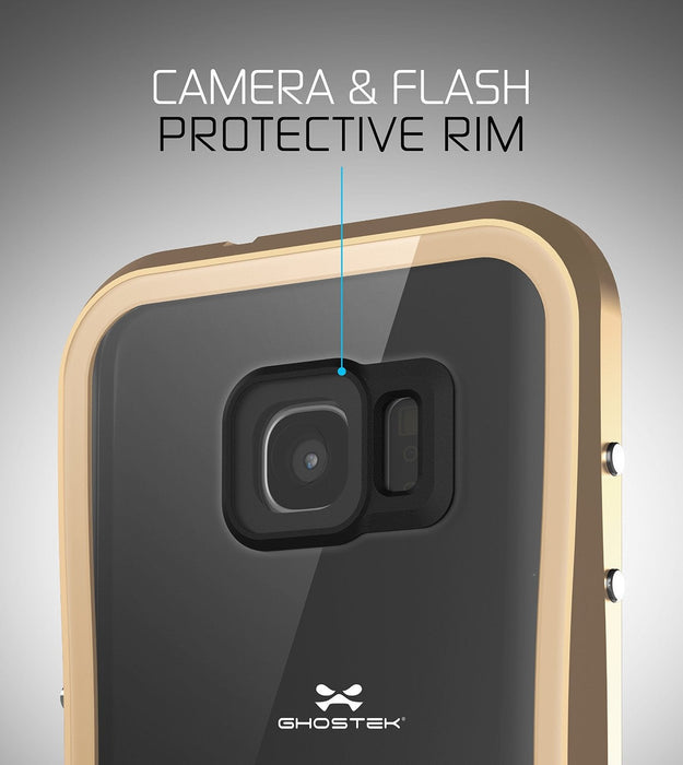 Galaxy S7 Waterproof Case, Ghostek Atomic 2.0 Gold Water/Shock/Dirt/Snow Proof | Lifetime Warranty (Color in image: Red)