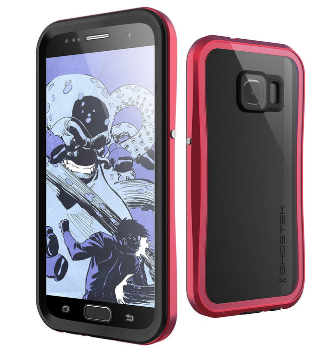 Galaxy S7 Waterproof Case, Ghostek Atomic 2.0 Red Water/Shock/Dirt/Snow Proof | Lifetime Warranty (Color in image: Red)