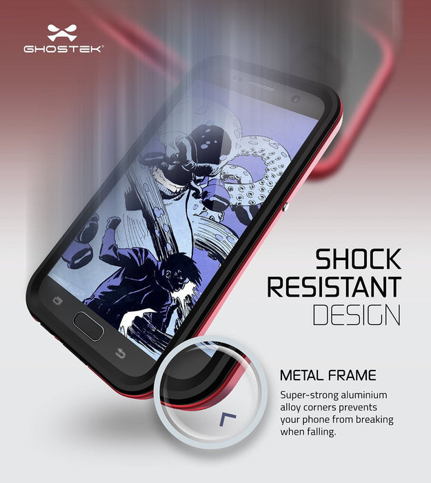 Galaxy S7 Waterproof Case, Ghostek Atomic 2.0 Red Water/Shock/Dirt/Snow Proof | Lifetime Warranty (Color in image: Silver)
