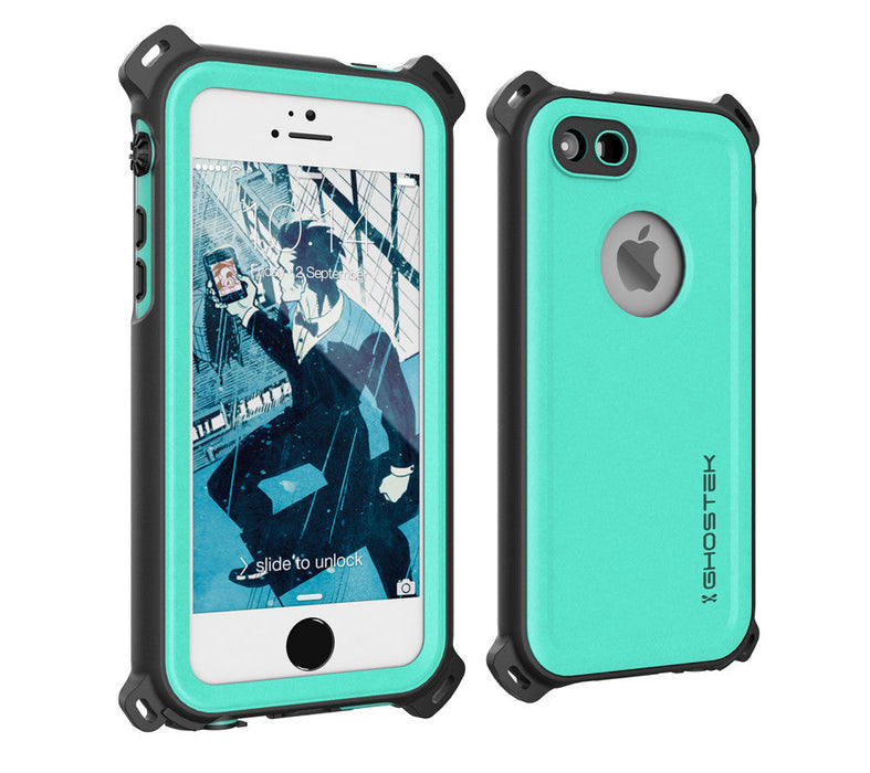 iPhone SE/5S/5 Waterproof Case, Ghostek® Nautical Teal Series| Underwater | Aluminum Frame | Ultra Fit (Color in image: Teal)