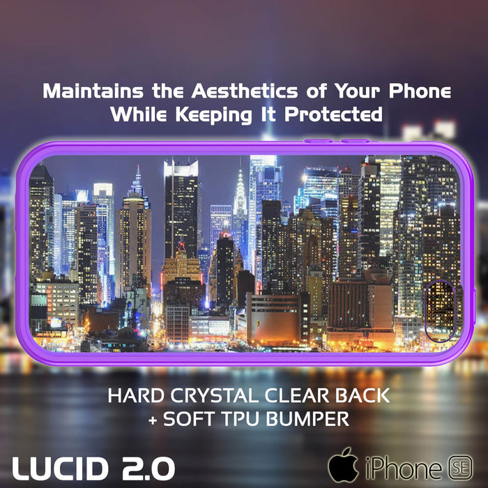 iPhone SE/5S/5 Case Punkcase® LUCID 2.0 Purple Series w/ PUNK SHIELD Screen Protector | Ultra Fit (Color in image: light blue)