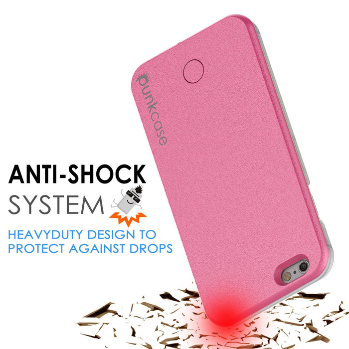 iPhone 6+/6S+ Plus Punkcase LED Light Case Light Illuminated Case, Pink W/ Battery Power Bank (Color in image: white)