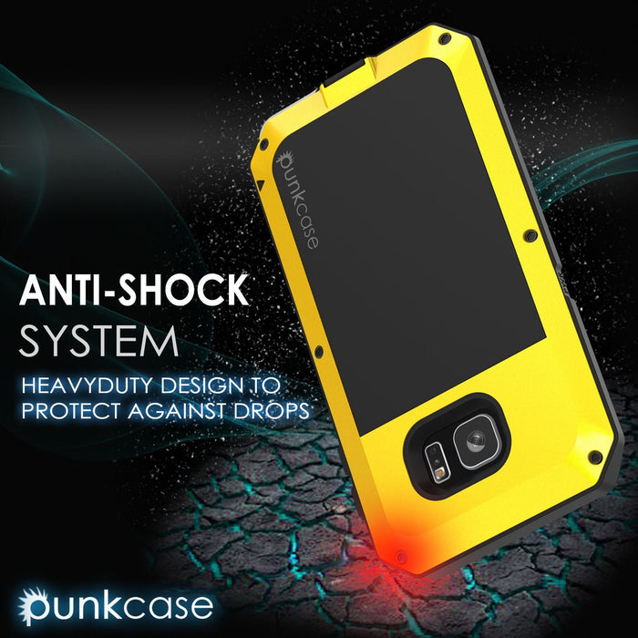 Galaxy S7 EDGE Case, PUNKcase Metallic Neon Shockproof Slim Metal Armor Case (Color in image: silver)