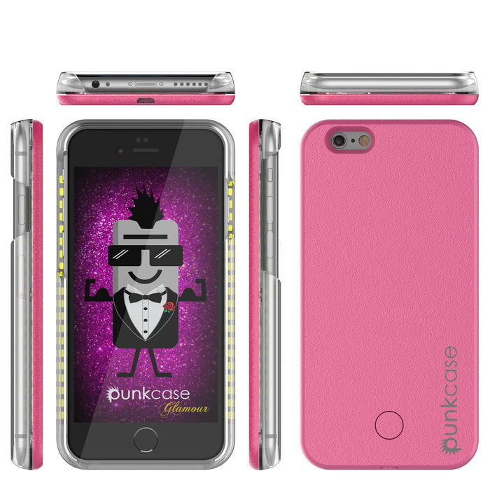 iPhone 6+/6S+ Plus Punkcase LED Light Case Light Illuminated Case, Pink W/ Battery Power Bank (Color in image: black)