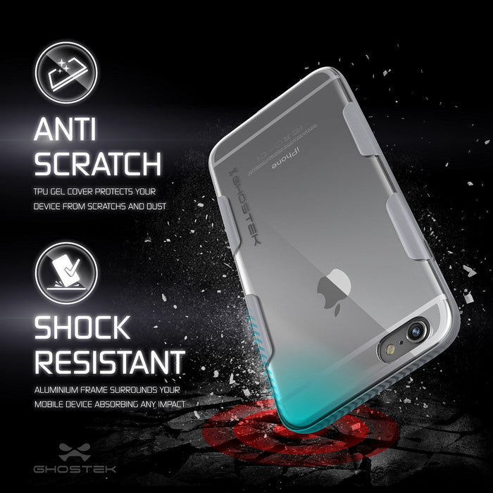 iPhone 6s Plus Case Silver Ghostek Cloak, Slim Protective w/ Tempered Glass | Lifetime Warranty (Color in image: red)