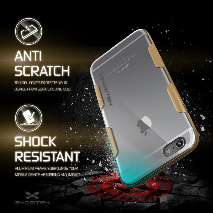 iPhone 6s Plus Case Gold Ghostek Cloak, Slim Protective Armor w/ Tempered Glass | Lifetime Warranty (Color in image: red)