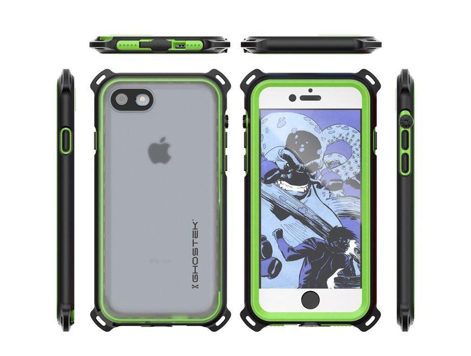iPhone 8 Waterproof Case, Ghostek Nautical Series for iPhone 8 | Slim Underwater Protection| Adventure Duty | Ultra Fit | Swimming (Green) (Color in image: Teal)