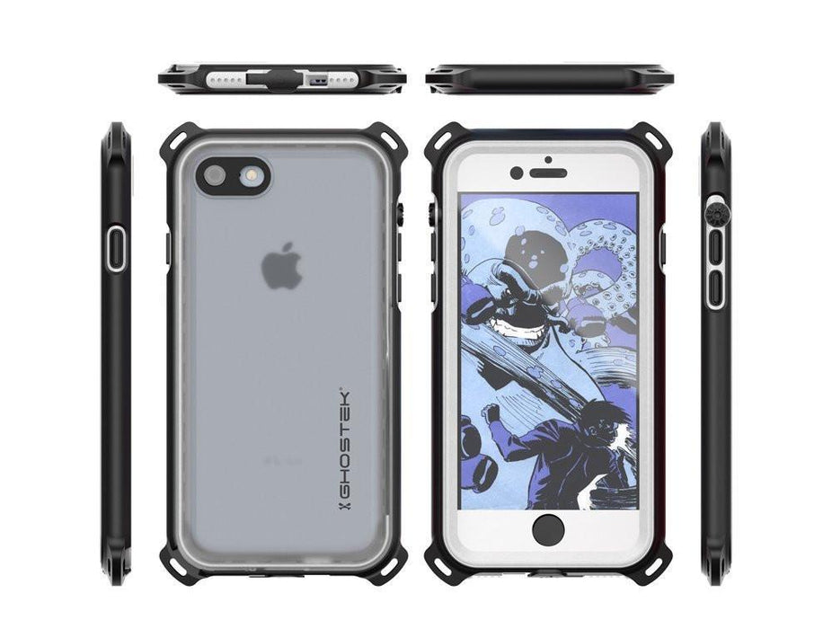 iPhone 8 Waterproof Case, Ghostek Nautical Series for iPhone 8 | Slim Underwater Protection | Adventure Duty | Ultra Fit | Swimming (White) (Color in image: Teal)