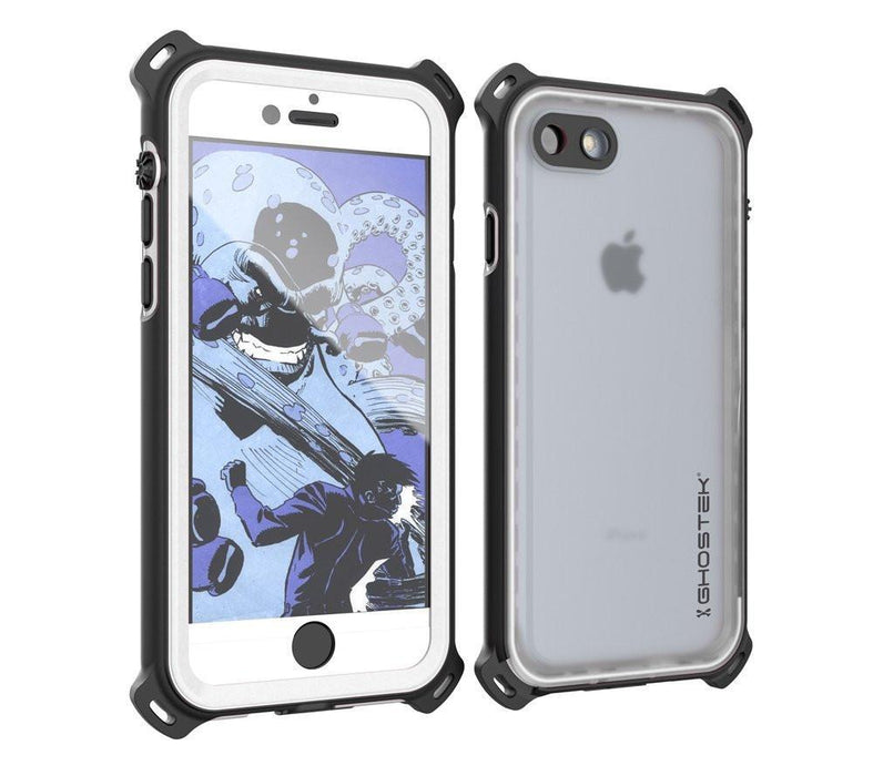 iPhone 8 Waterproof Case, Ghostek Nautical Series for iPhone 8 | Slim Underwater Protection | Adventure Duty | Ultra Fit | Swimming (White) (Color in image: White)