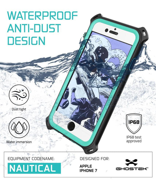 iPhone 7 Case, Ghostek Nautical Series for iPhone 7 Case | TEAL (Color in image: Black)