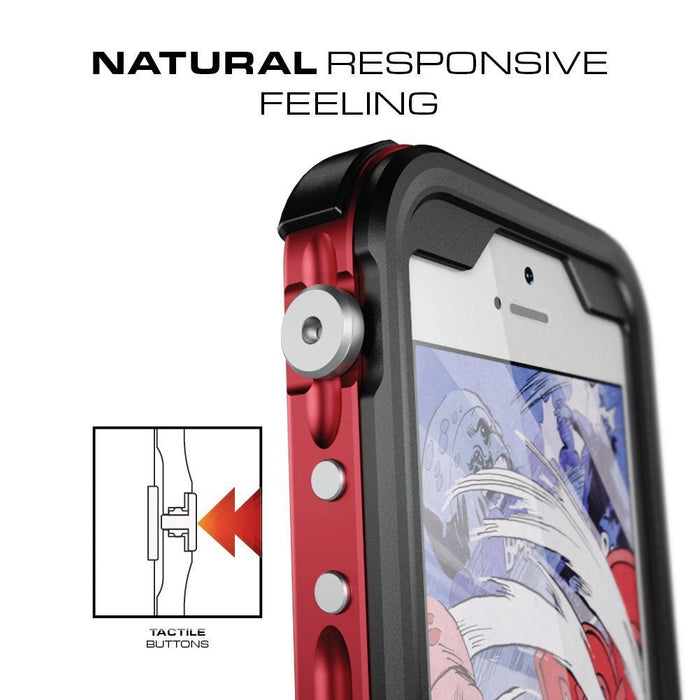 iPhone SE/5S/5 Waterproof Case, Ghostek® Atomic 3.0 Red Series | Underwater | Touch-ID (Color in image: Teal)