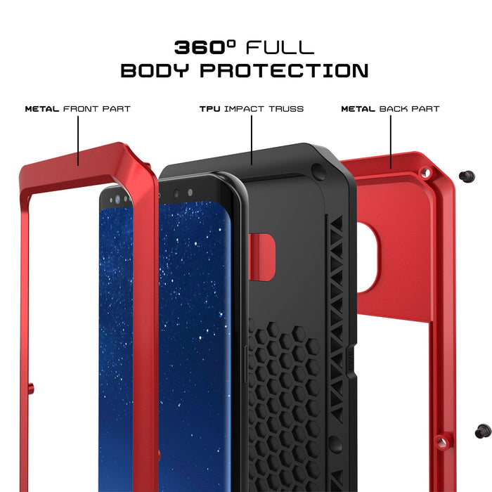 360° FULL BODY PROTECTION METAL FRONT PART TPU IMPACT TRUSS METAL BACK PART (Color in image: silver)