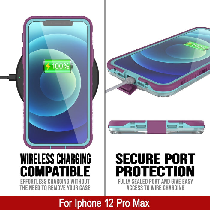 WIRELESS CHARGING SECURE PORT COMPATIBLE PROTECTION EFFORTLESS CHARGING WITHOUT FULLY SEALED PORT AND GIVE EASY THE NEED TO REMOVE YOUR CASE ACCESS TO WIRE CHARGING For Iphone 12 Pro Max