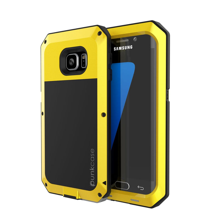 Galaxy S7 EDGE Case, PUNKcase Metallic Neon Shockproof Slim Metal Armor Case (Color in image: neon)