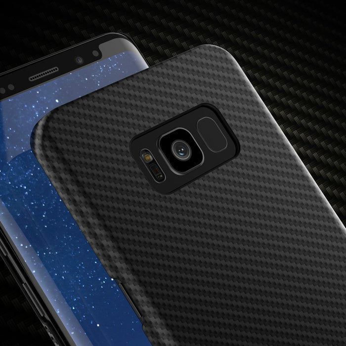 Galaxy S8 Case, PunkCase CarbonShield, Jet Black