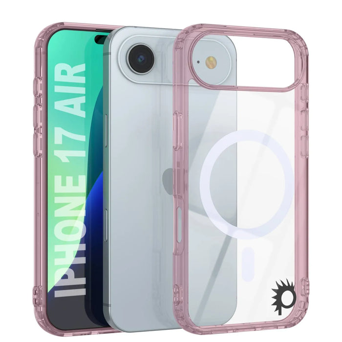 Punkcase iPhone 17 Air Magnetic Wireless Lading Case [Clearmag -Serie] [Rose]