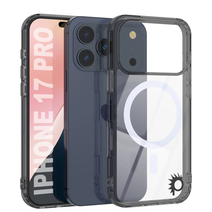 Punkcase iPhone 17 Pro Magnetic Wireless Lading Case [Clearmag -Serie] [Black]