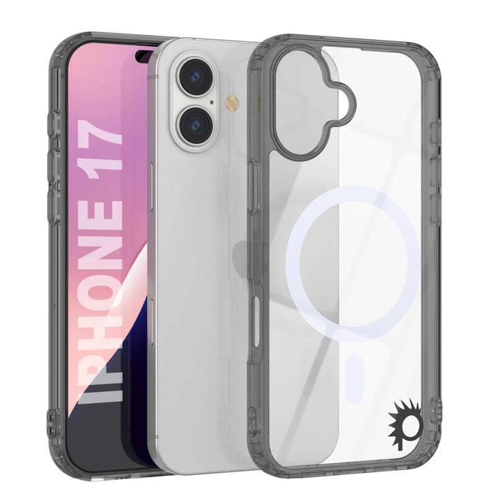 Punkcase iPhone 17 Magnetic Wireless Lading Case [Clearmag -Serie] [Schwarz]