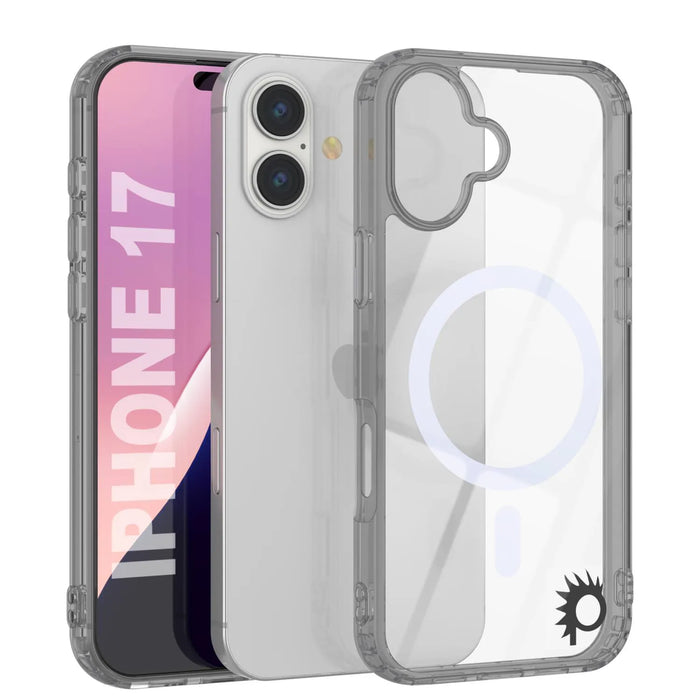 Punkcase iPhone 17 Magnetic Wireless Lading Case [Clearmag -Serie] [Silber]