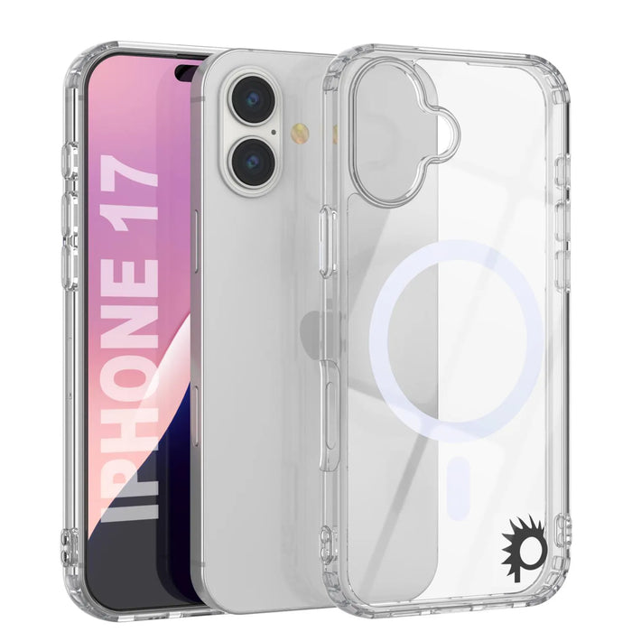Punkcase iPhone 17 Magnetic Wireless Lading Case [Clearmag -Serie] [Clear]