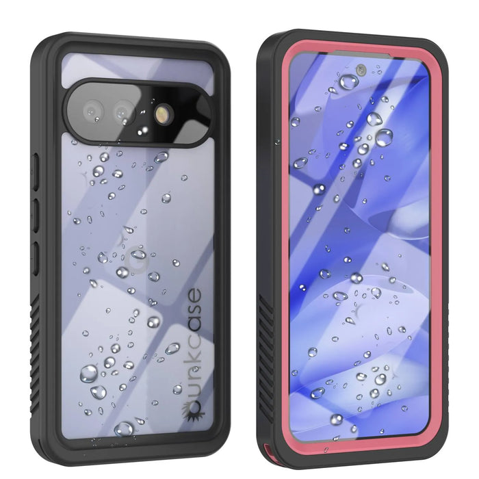 Google Pixel 9A Water of Case, PunkCase [Extreme Series] Panzerabdeckung mit integriertem Bildschirmschutz [Pink]