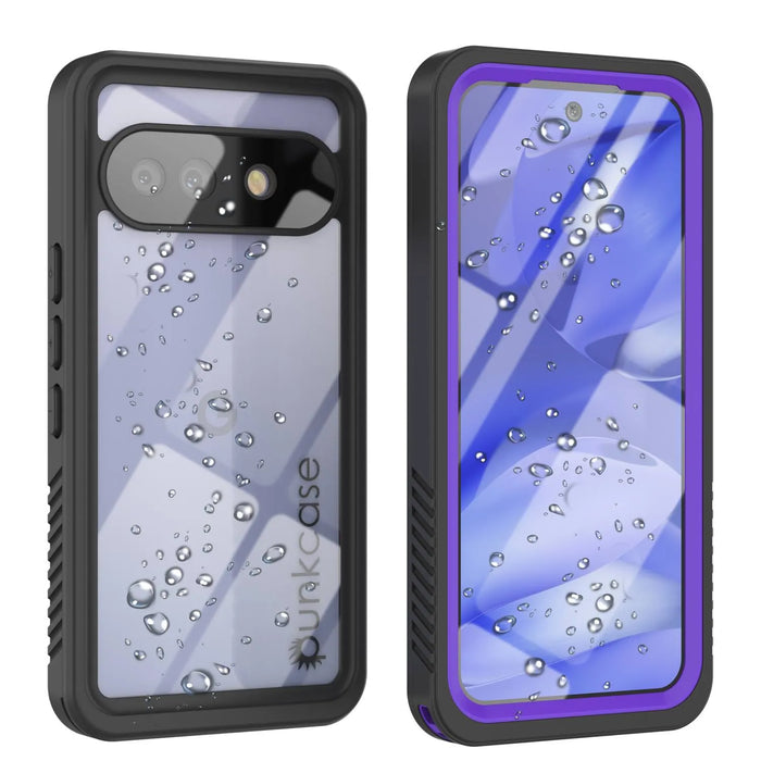 Google Pixel 9A Water of Case, PunkCase [Extreme Series] Panzerabdeckung mit integriertem Bildschirmschutz [lila]