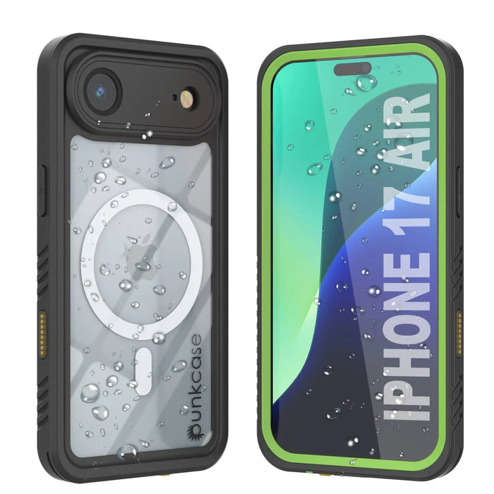 iPhone 17 Luftwaterdichte Hülle, Punkcase [Extreme Series] Panzerabdeckung mit integriertem Bildschirmschutz [hellgrün]