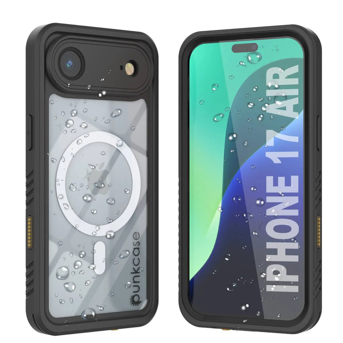 iPhone 17 Luftwaterdichte Hülle, Punkcase [Extreme Series] Panzerabdeckung mit integriertem Bildschirmschutz [Schwarz]