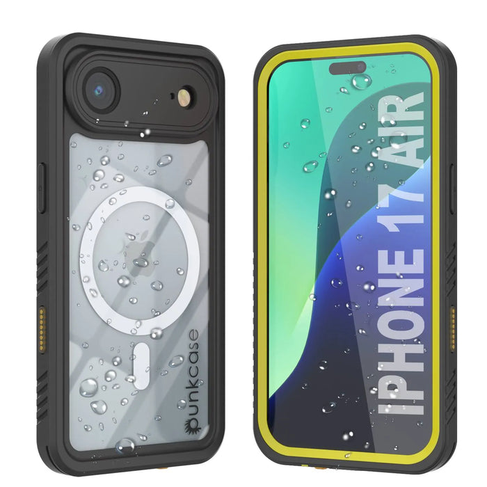 iPhone 17 Luftwaterdichte Hülle, Punkcase [Extreme Series] Panzerabdeckung mit integriertem Bildschirmschutz [gelb]