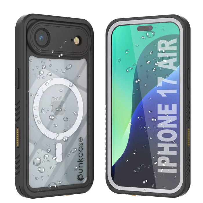 iPhone 17 Luftwaterdichte Hülle, Punkcase [Extreme Series] Panzerabdeckung mit integriertem Bildschirmschutz [Weiß]