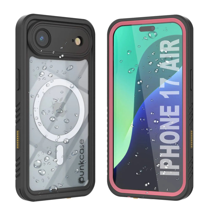 iPhone 17 Luftwaterdichte Hülle, Punkcase [Extreme Series] Panzerabdeckung mit integriertem Bildschirmschutz [Pink]