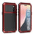 iPhone 17 Pro Metal Case, Heavy Duty Military Grade -Rüstungsabdeckung [Schocksicher] Ganzkörper hart [rot]