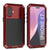 iPhone 17 Metallkoffer, Heavy Duty Military Grade Rüstungsabdeckung [Schocksicher] Ganzkörper hart [rot]