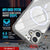 Punkcase iPhone 17 Magnetic Wireless Lading Case [Clearmag -Serie] [Silber]