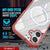 Punkcase iPhone 17 Magnetic Wireless Lading Case [Clearmag -Serie] [Red]